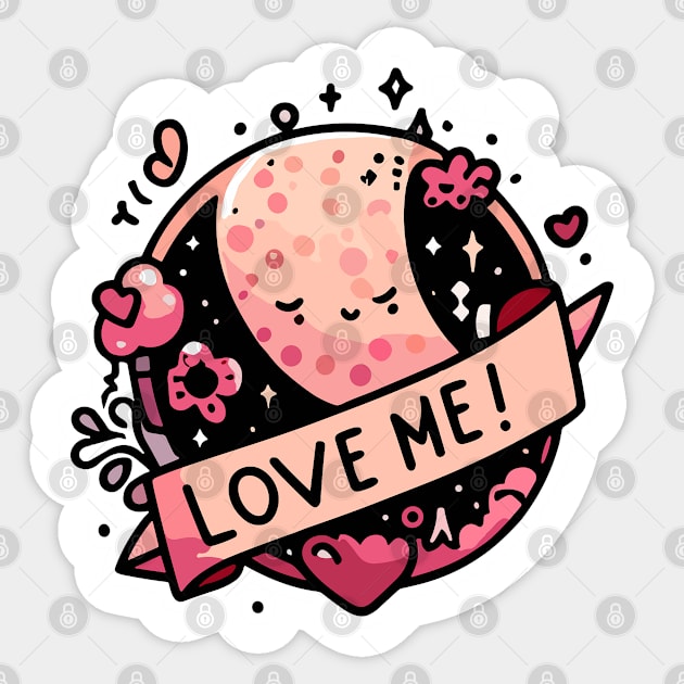 Love Me Retro Tee Design | World & Hearts Illustration Sticker by diegotorres